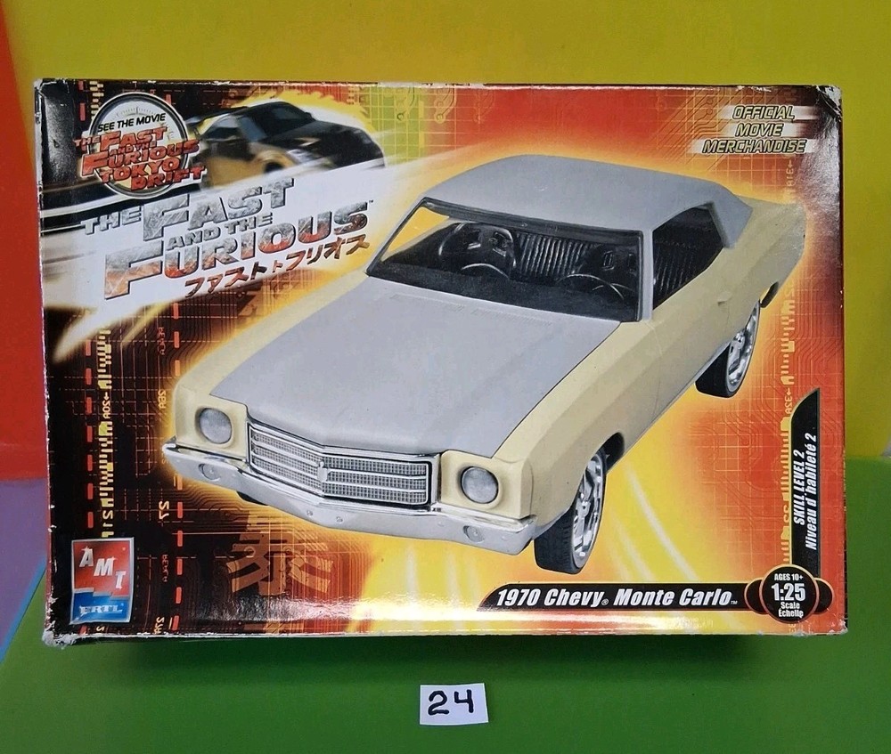 Fast and Furious Tokyo Drift 1970 Chevy Monte Carlo 1:25 AMT Model *OPEN BOX*