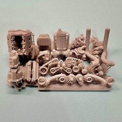 Toyota 1UZ FE Twin Turbo Supercharged Engine 1/25