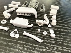 1/16 Twin Turbo Ford Windsor Engine 12k 3D Printed