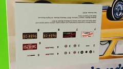 1964 Chevy II Nova SS Moebius 1/25 Waterslide Decal Sheet Instructions Emblems