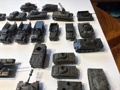 LOT Of 40 1/87 Roco Minitanks Austria 32 Tanks 8 Trucks DBGM HO SCALE