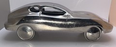 Vintage CAR ART Cast Chrome Metal 11.5” Lotus? 2 Pounds JIM DUDEN COLLECTION