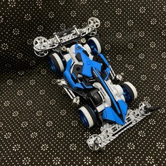 TAMIYA 4WD Custom Painted (Black/Silver/Grey Mirror) FMA Chassis Racing Car