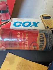 🔥VTG 1965 COX GAS POWERED CORVETTE STING RAY ORIGINAL BOX COMPLETE W/ GLOW FUEL