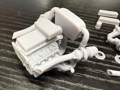 1/16 Twin Turbo Ford Windsor Engine 12k 3D Printed