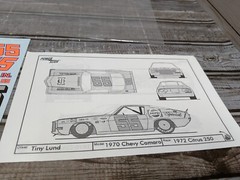 Power Slide Tiny Lund 1970 Chevy Camaro Pepsi Model Car Decals