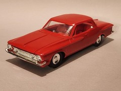 Vintage Jo-Han 1962 Plymouth Fury HT 1/25 Scale Built Kit – Nice, Unpainted Red