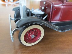 Vintage Hubley Toys Metal Built Model A Ford Victoria for Parts or Repairs