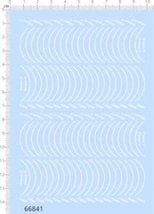 Detail Up 1/18 Sports Racing Car Tyre Logo Markings Water Slide Decal White