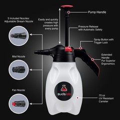 Suds Lab F5 Foam Master Triple-Action Pump Foam Sprayer 70oz Cordless Car Wash B