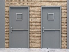 1/24 1/25 Scale Workshop/Commercial Door -For garage or shop dioramas (set of 2)