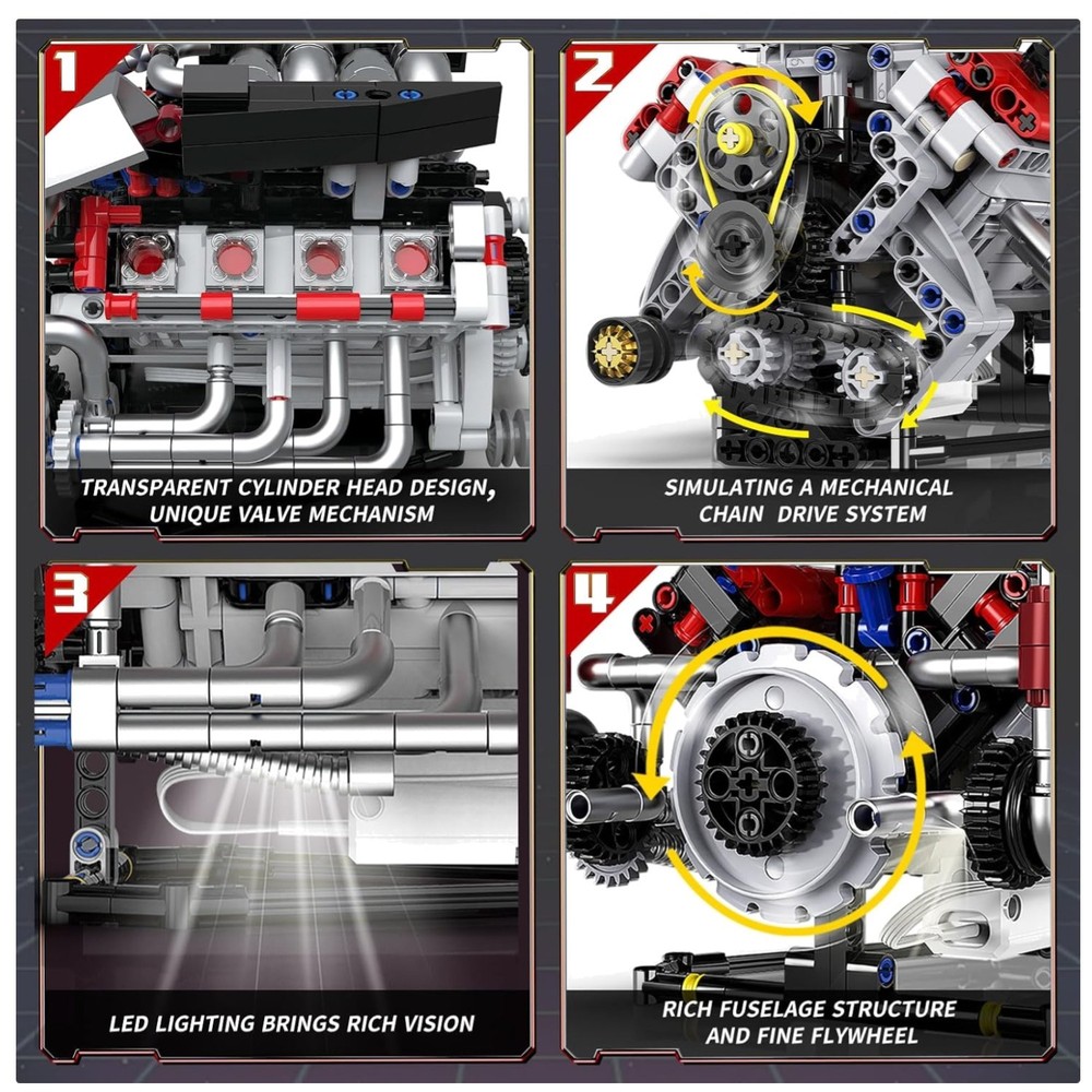 Model Engine Kit for Kids & Adults – 700 Pieces