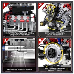 Model Engine Kit for Kids & Adults – 700 Pieces