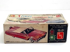 AMT 1960 3 in 1 CUSTOMIZING CONVERTIBLE CAR KIT #139 MODEL BOX ONLY FORD MERCURY