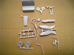JUNK YARD, 94 PARTS STASH, FOR ’37 CHEV ROADSTER AMT #6744 DECALS, BUMPERS etc.