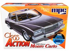 Skill 2 Model Kit 1980 Chevrolet Monte Carlo “Class Action” with Motorcycle and