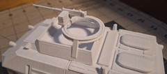 M20 Insert for M8 Greyhound American 6×6 Armored Car 3d Printed 1/32 Scale White