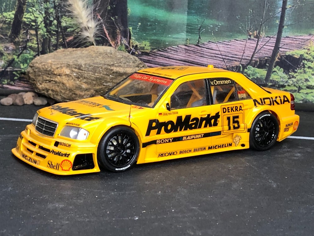 Pre-built AS-IS Unbranded Plastic Model Kit MERCEDES-BENZ AMG PROMARKT Yellow