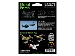 VOUGHT F4U CORSAIR AIRCRAFT “US NAVY” STEEL MODEL KIT BY METAL EARTH MMS035