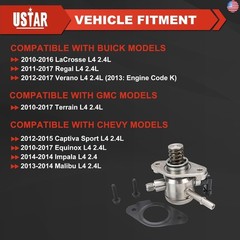 USTAR EP1028 High Pressure Fuel Pump Compatible with Buick LaCrosse Verano