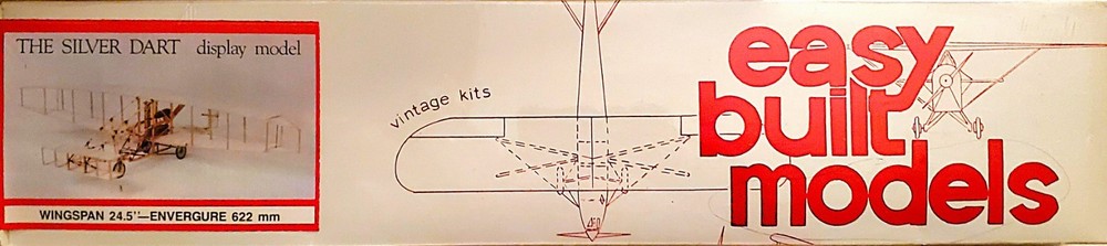 Never Opened Easy Built Models The Silver Dart Display Model W/24.5in Wing Span