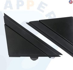 APPERFiT Fiat 500 Door Mirror Flag Cover Molding (Matte Black) Left Driver