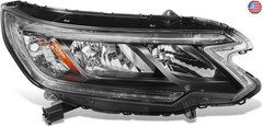 DNA MOTORING Right OE Style LED DRL Headlight Compatible with 2015-2016 Honda