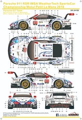 S.K. Decals SK24189 Porsche GT Team 911 RSR IMSA WeatherTech Petit Le Mans 2018