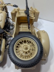✨VINTAGE✨ BMW R75 Army Motorcycle with Sidecar 1:16 Scale Model RARE