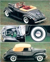 REVELL 1/25 1940 FORD CONVERTIBLE FACTORY BUILT BOX ART STUDIO DISPLAY MODEL