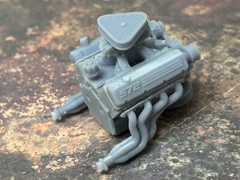Resin Chevy 572 Crate engine for scale model cars, 1/24 1/25