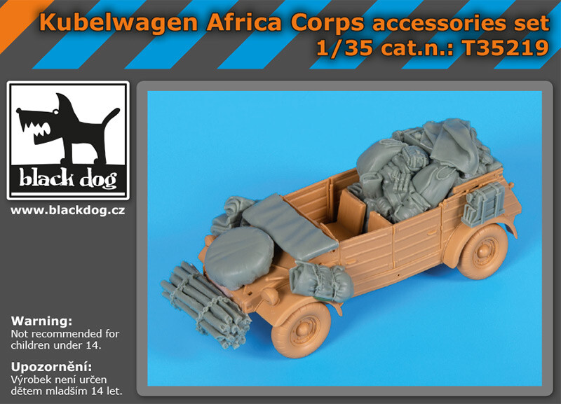 Black Dog 1/35 Kubelwagen Africa Corps Stowage Set for Tamiya kits