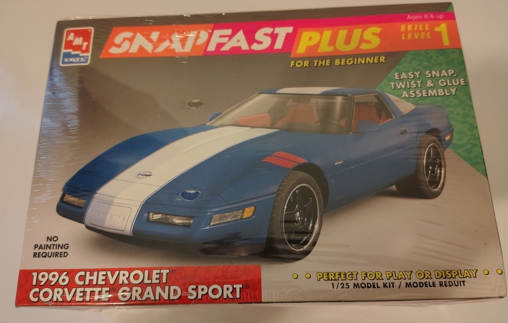 AMT 1996 CHEVROLET GRAND SPORT SNAP FAST PLUS 1/25 SCALE FACTORY SEALED NEW 6763