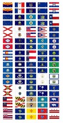 1/64 scale model car assorted USA state flag license plates state tags