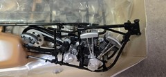 Vintage Entex Harley Davidson FLH 80 Motorcycle w/ side car 1:12 Model Started
