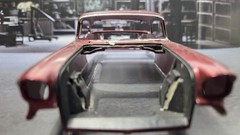 1957 CHEVY BEL AIR Marroon BODY SHELL 1/25 Scale USED Model Kit PARTS
