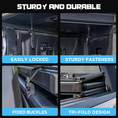 Hard Folding Truck Bed Tonneau Cover Compatiable with Chevy Silverado & GMC Sie