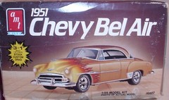 AMT 1951 CHEVY BEL AIR 3 IN 1 CAR MODEL KIT 1:25 6607