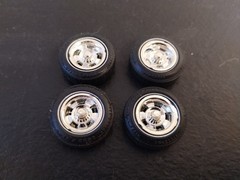 1/25 1960’s – 1970’s chevy Disc Brake RALLY WHEELS Tires CAMARO Chevelle Set