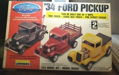 Lindberg 1934 Ford Pickup 1:25 Build 3 Ways Model Kit # 72157 Open Box Complete