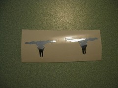 COW STEER SKULL RODEO TAMIYA 1/14 SCALE MUD FLAP VINYL DIE CUT DECALS 1:14