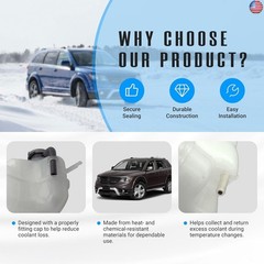 603-453 Radiator Coolant Overflow Bottle Reservoir Tank w/Cap & Tube for