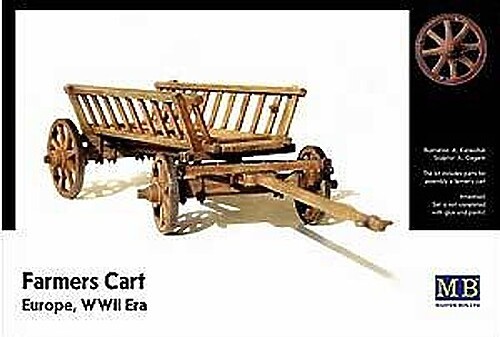 Master-Box WWII Era Europe Farmer’s Cart – Plastic Model Military Wagon Kit