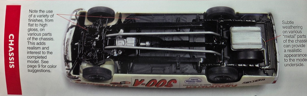 HIGHLY DETAILED CHASSIS,FRAME,SUSPENSION,EXHAUST MOBIUS 300B 1956 CHRYSLER 300B