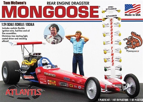 Atlantis M7529 Tom McEwen’s Rear Engine Dragster Mongoose model kit