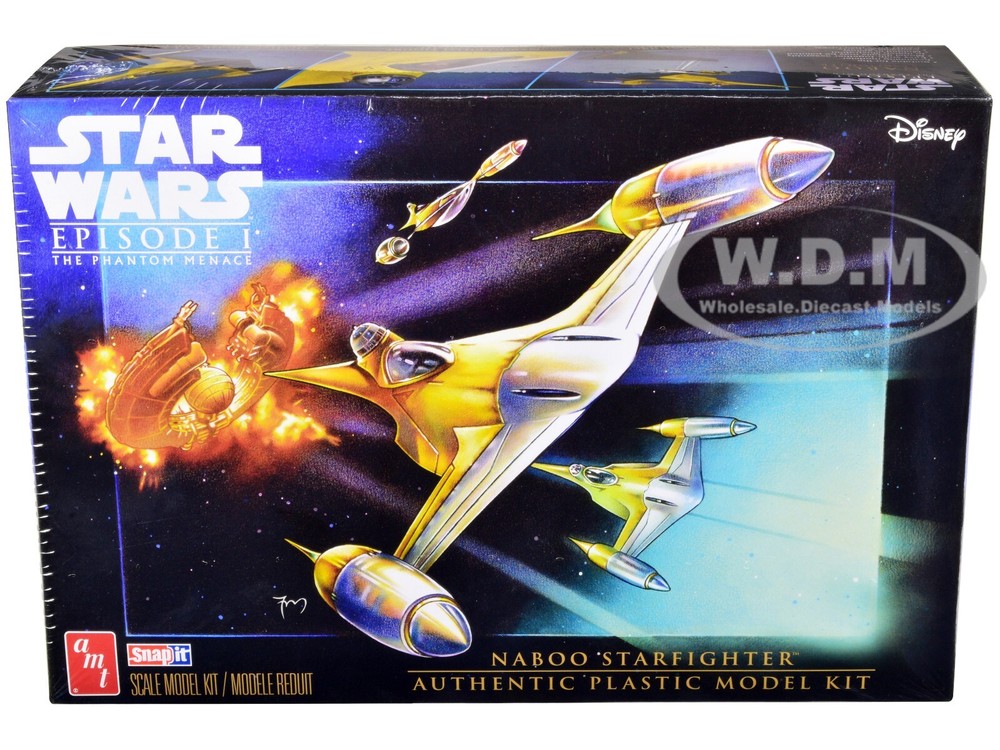 SKILL 2 SNAP MODEL KIT NABOO STARFIGHTER “STAR WARS: EPISODE I” 1/48 AMT AMT1376