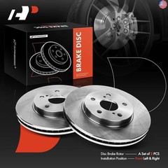 A-Premium 11.65 inch (296mm) Front Vented Disc Brake Rotors Compatible with
