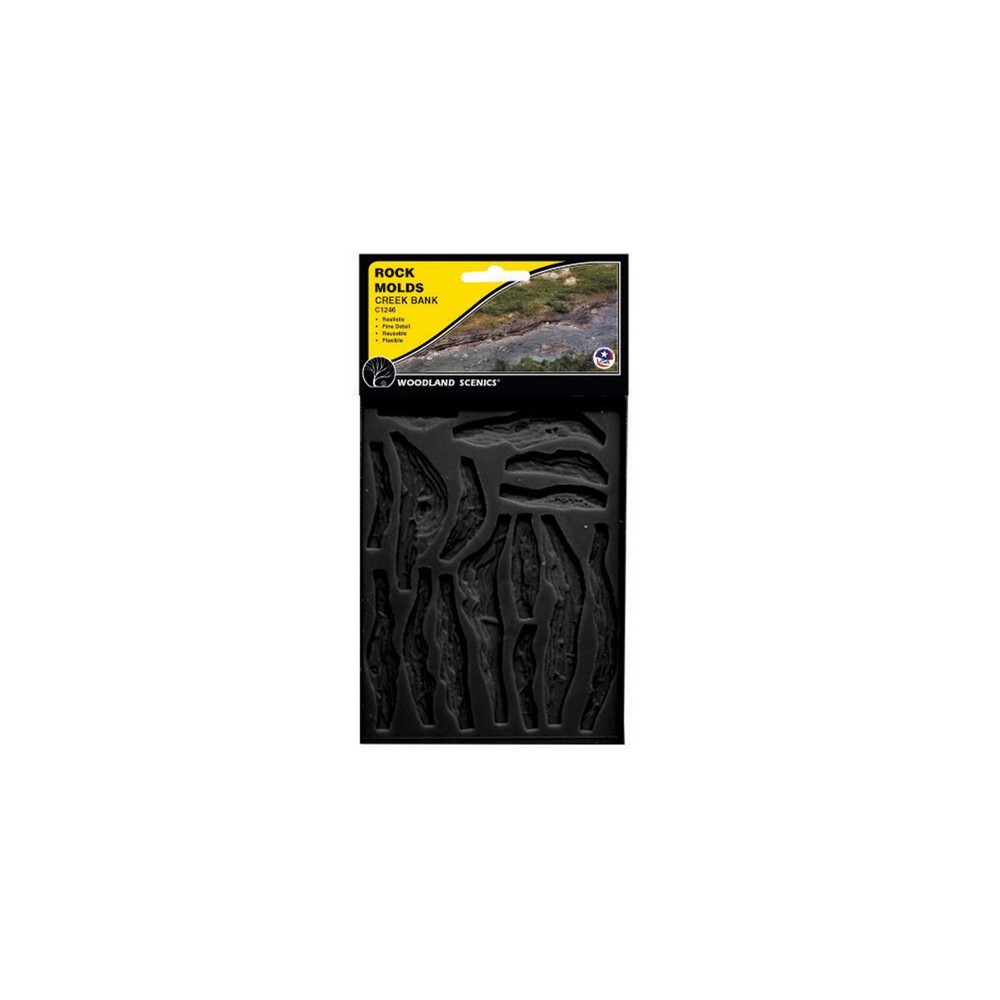 Woodland Scenics Rock Mold Creek Bed Rocks WOOC1246 Train Scenery Non Scale