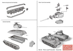 Plastic Soldier CompanyWW2V15011 Allied M4A4 / Firefly Sherman Tank 15MM Sprue