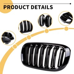 X5 F15 Grille，Gloss Black Kidney Grill Fit 2014-2018 X5 F15 X6 F16 X5M F85 X6M F